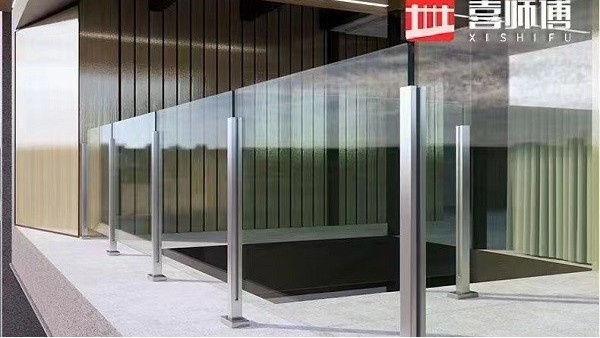 方形卡槽玻璃护栏 方形卡槽玻璃护栏